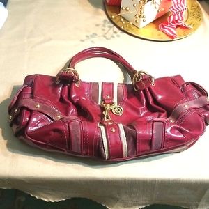 👜 Juicy Couture Dark Red Leather Satchel Purse